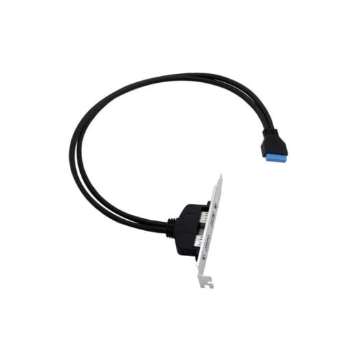 Interner USB 3.0 19-Pin-Adapter zu dual USB-A 3.0 Ports Schwarz