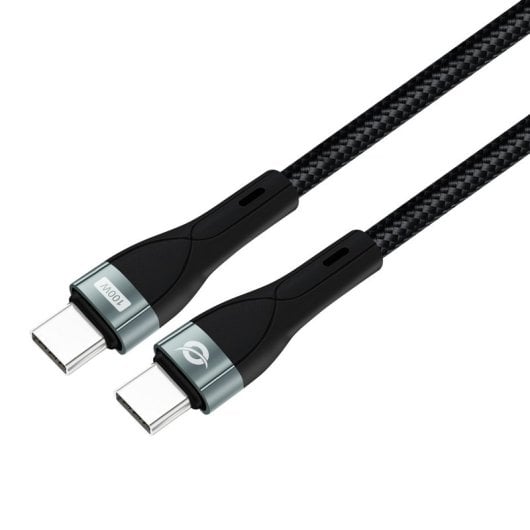 Conceptronic Cable de Carga Rápida USB-C PD 3.0 100W 20V/5A 480Mbps con Chipset E-Mark 2m Negro