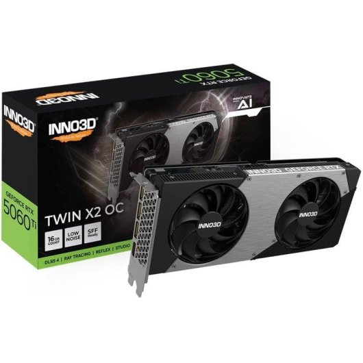 Carte Graphique Inno3D GeForce RTX 5060 Ti TWIN X2 OC 16GB GDDR7 Reflex 2 RTX AI DLSS4