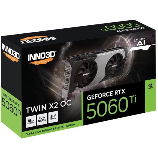 Carte Graphique Inno3D GeForce RTX 5060 Ti TWIN X2 OC 16GB GDDR7 Reflex 2 RTX AI DLSS4
