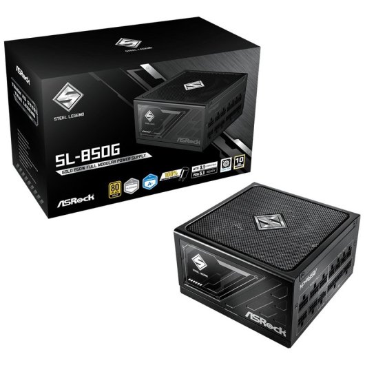 Ordinateur modulaire Asrock SL-850G Steel Legend 850 W 80 Plus Gold