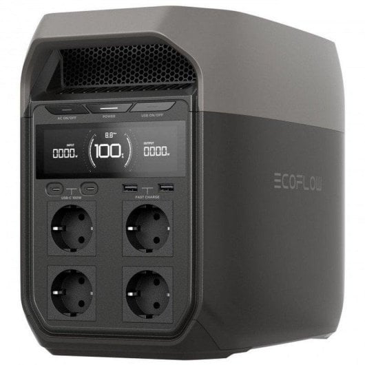 Station d’énergie EcoFlow DELTA 3 1024Wh 4 ports AC 2 DC 4 USB Batterie LiFePO4 Écran LCD Compatible solaire