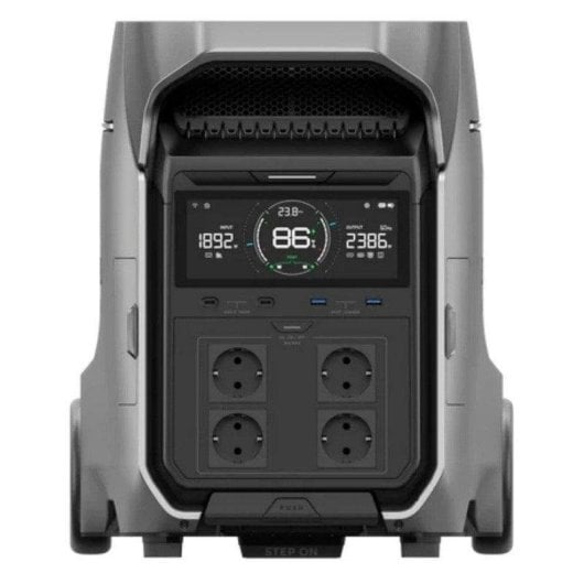Station d’énergie EcoFlow DELTA Pro 3 4096Wh 7 ports AC 4 ports USB Batterie LiFePO4 Écran LCD Compatible charge solaire