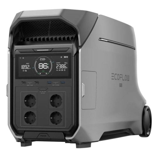 Station d’énergie EcoFlow DELTA Pro 3 4096Wh 7 ports AC 4 ports USB Batterie LiFePO4 Écran LCD Compatible charge solaire