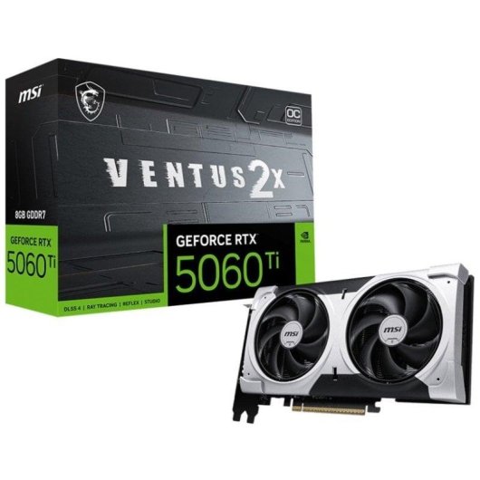 Carte Graphique MSI GeForce RTX 5060 Ti VENTUS 2X OC PLUS 8GB GDDR7 Reflex 2 RTX AI DLSS4