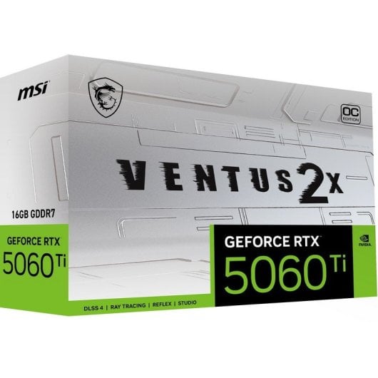 MSI GeForce RTX 5060 Ti VENTUS 2X OC BRANCO PLUS 16 GB GDDR7 Reflex 2 RTX AI DLSS4
