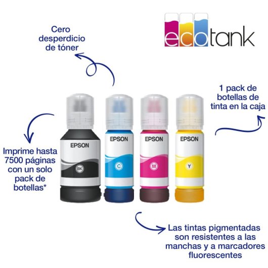 Epson EcoTank ET-5855 Impresora Multifunción Color WiFi A4 Depósitos de Tinta Dúplex Fax