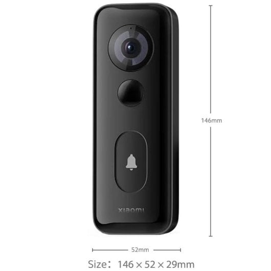 Xiaomi Smart Doorbell 3S Timbre Inteligente con Cámara 2K Negro