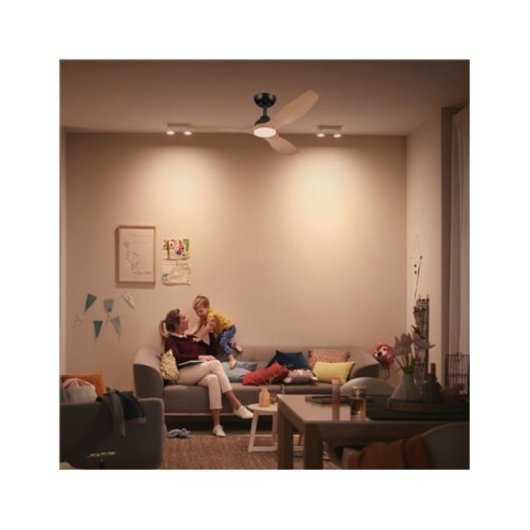 Lámpara ventilador de techo Philips SceneSwitch LED 2650lm 132cm Mando a distancia Negro/Madera