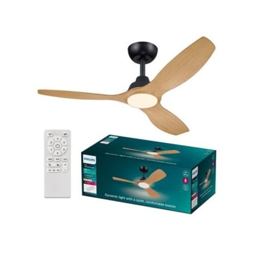 Lámpara ventilador de techo Philips SceneSwitch LED 2650lm 132cm Mando a distancia Negro/Madera