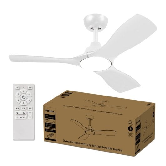 Plafonnier LED Philips Olas 28 W + 24 W avec télécommande SceneSwitch, blanc