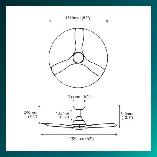 Ventilateur de plafond Philips avec lumière et télécommande 35 W Blanc