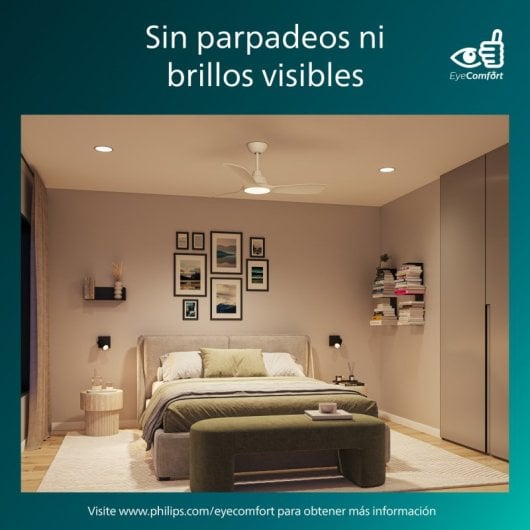 Ventilateur de plafond Philips avec lumière et télécommande 35 W Blanc