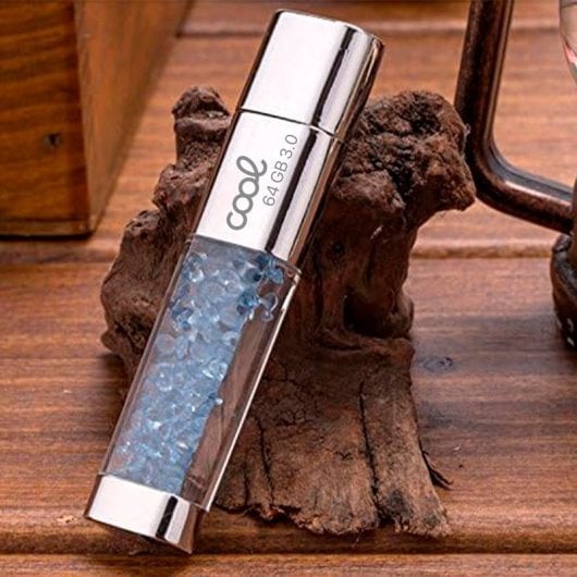 Cool Crystal Pen Drive USB 3.0 64GB Celeste