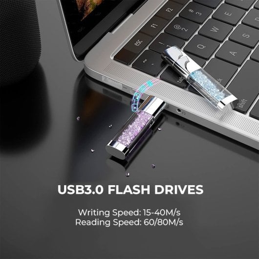 Cool Crystal Pen Drive USB 3.0 64GB Rosa
