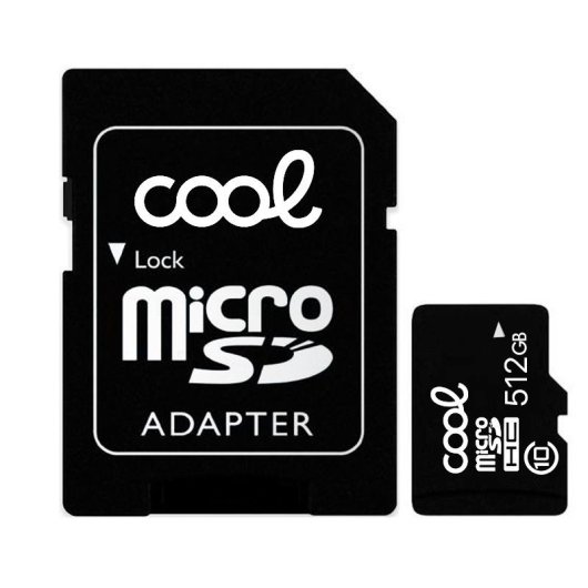 Cool Tarjeta Memoria MicroSD con Adaptador UHS-I 512GB Clase 10