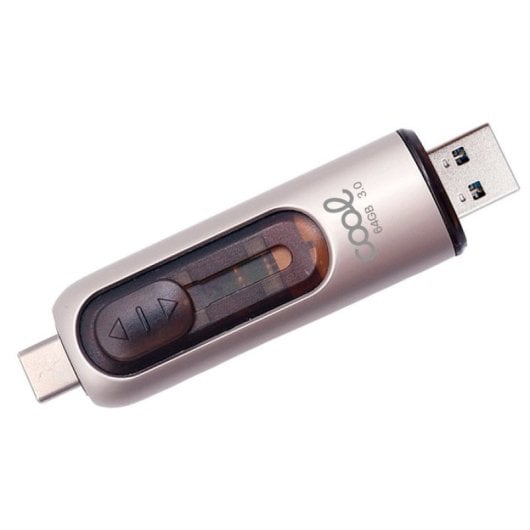 Clé USB 3.0 64 Go Type-C / USB (2 en 1) Argent