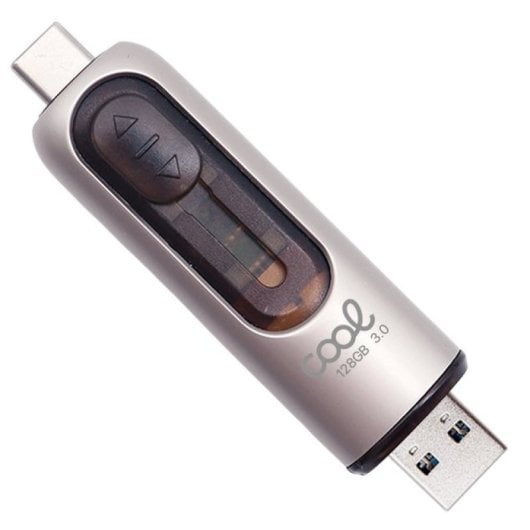 Cooler USB-Stick USB 3.0 128 GB Typ-C / USB (2 in 1) Silber
