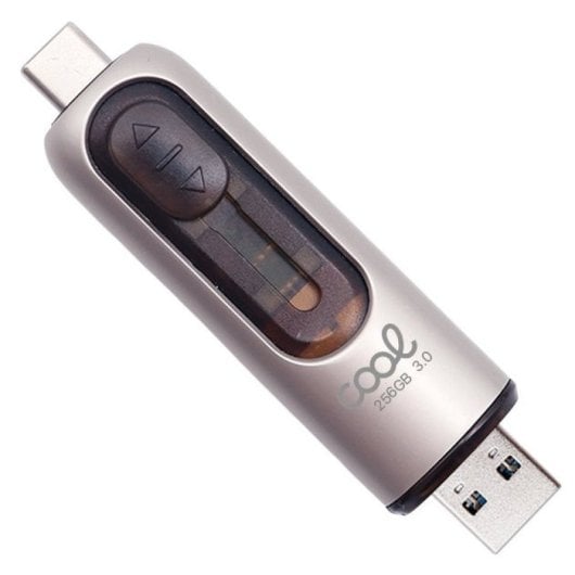 Cool Pen Drive USB 3.0 256GB Tipo-C / USB (2 en 1) Plata