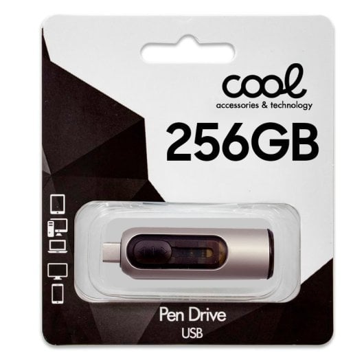 Cool Pen Drive USB 3.0 256GB Tipo-C / USB (2 en 1) Plata