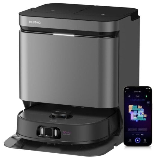 Eureka J15 Pro Ultra Robot Aspirador Fregasuelos con Autovaciado Negro