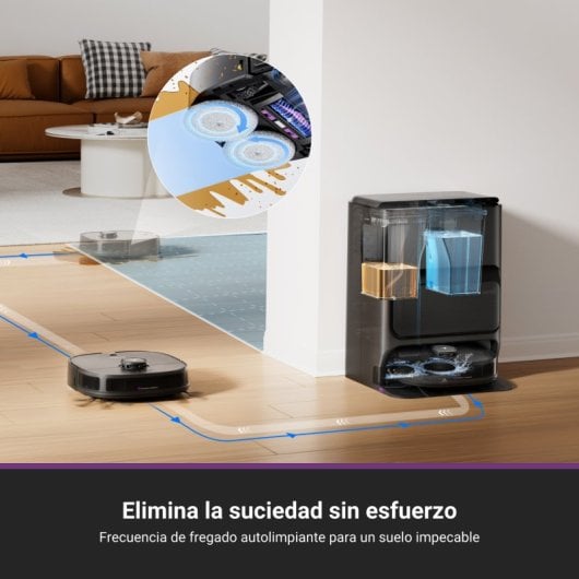 Eureka J12 Ultra Robot Aspirador Y Fregasuelos Con Autovaciado Wifi Negro
