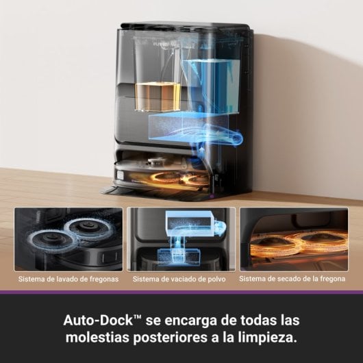 Eureka J12 Ultra Robot Aspirador Y Fregasuelos Con Autovaciado Wifi Negro