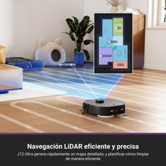 Eureka J12 Ultra Robot Aspirador Y Fregasuelos Con Autovaciado Wifi Negro