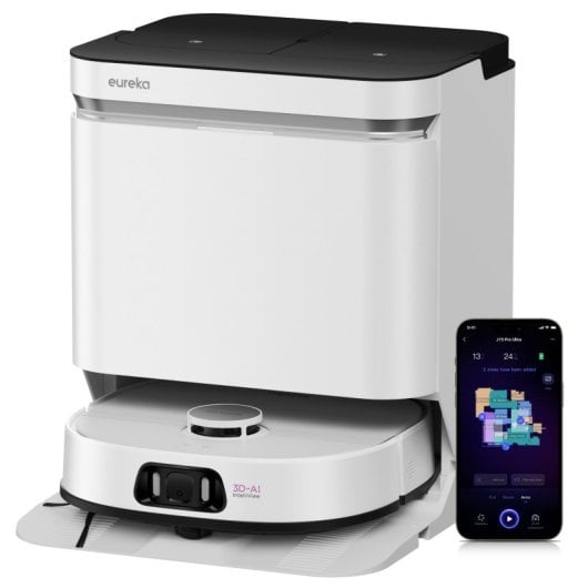 Eureka J15 Pro Ultra Robot Aspirador Fregasuelos con Autovaciado Blanco