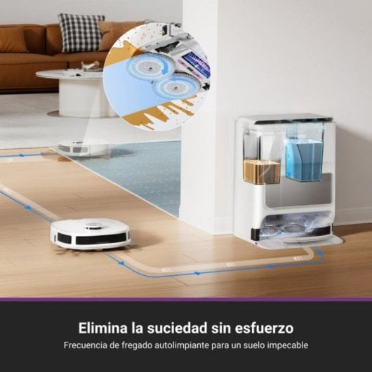 Aspirador Robô com Mopa Eureka J12 Ultra Com Esvaziamento Automatico Navegação LiDAR AI 5.000Pa Controlo por Voz