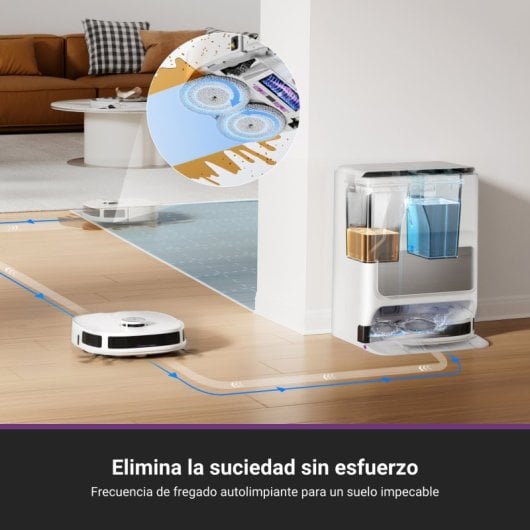 Eureka J12 Ultra Robot Aspirador Y Fregasuelos Con Autovaciado Wifi Blanco