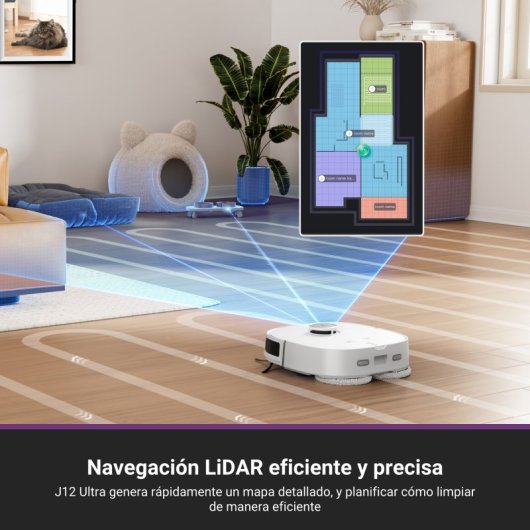 Eureka J12 Ultra Robot Aspirador Y Fregasuelos Con Autovaciado Wifi Blanco