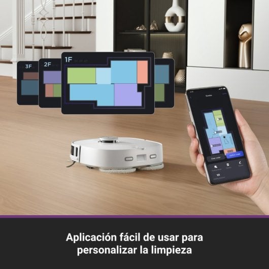 Eureka J12 Ultra Robot Aspirador Y Fregasuelos Con Autovaciado Wifi Blanco