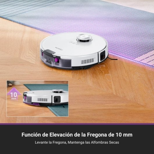 Eureka E20 Plus Robot Aspirador Con Autovaciado Evita Obstáculos Para Alfombras Y Mascotas Blanco