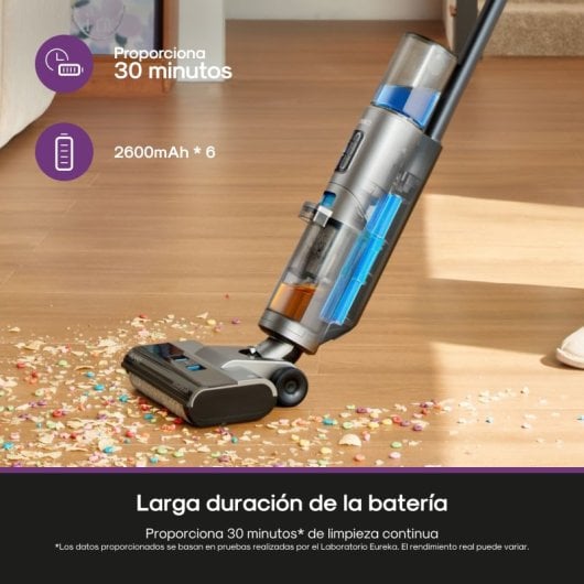Eureka NEW430 Aspirador Escoba Sin Cables en Seco Húmedo Negro
