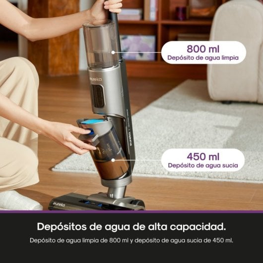 Eureka NEW430 Aspirador Escoba Sin Cables en Seco Húmedo Negro