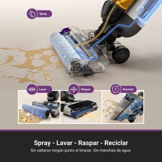 Aspirador sem Fio lava e aspira Eureka NEW630 150W 38 min Antiemaranhamento Depósito 0,6L