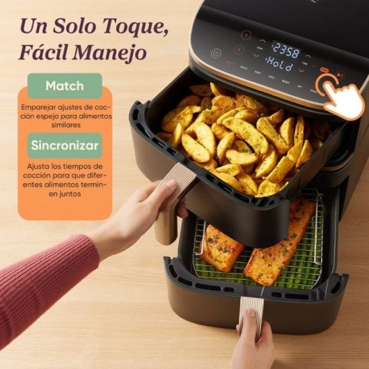 Cosori Turbo Tower Pro Smart Chef Edition Heißluftfritteuse, 10,8 l, 2630 W, Schwarz