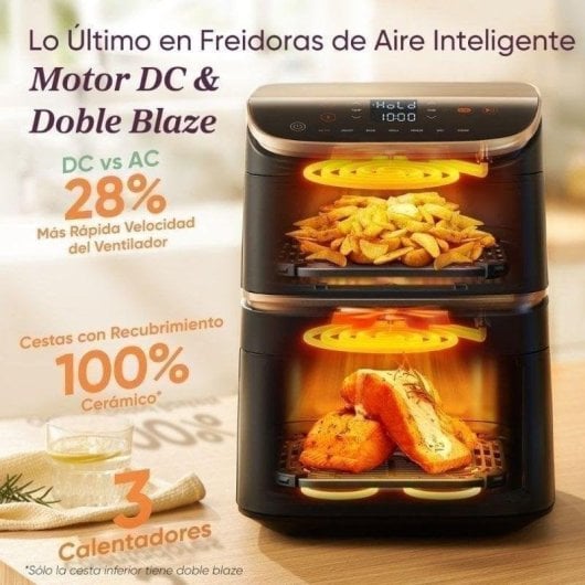 Fritadeira de Ar Cosori Turbo Tower Pro Smart Chef Edition 10.8L 2630W WiFi Dupla Bandeja