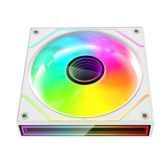Kit Mars Gaming MF-3DPROKIT, 3 ventilateurs PWM FDB 120 mm Argb Infinity Mirror Hub, blanc