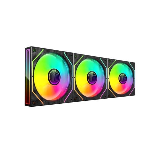 Mars Gaming Mf-3dprokit Kit 3x Ventiladores Pwm Fdb 120mm Argb Infinity Mirror Hub Negro