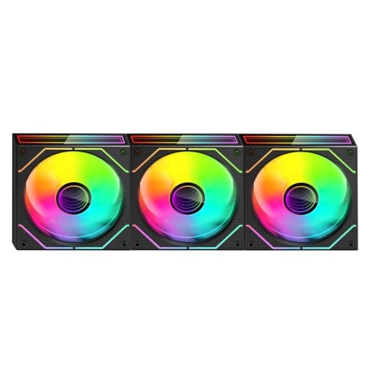 Mars Gaming Mf-3dprokit Kit 3x Ventiladores Pwm Fdb 120mm Argb Infinity Mirror Hub Negro