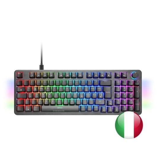 Mars Gaming MKPRO Teclado Mecânico RGB Chroma Antighosting Switch Silent Preto (IT)