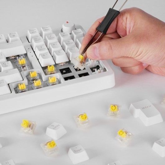 Mars Gaming Mkpro Teclado Mecánico Rgb Chroma Antighosting Switch Silent Español Blanco