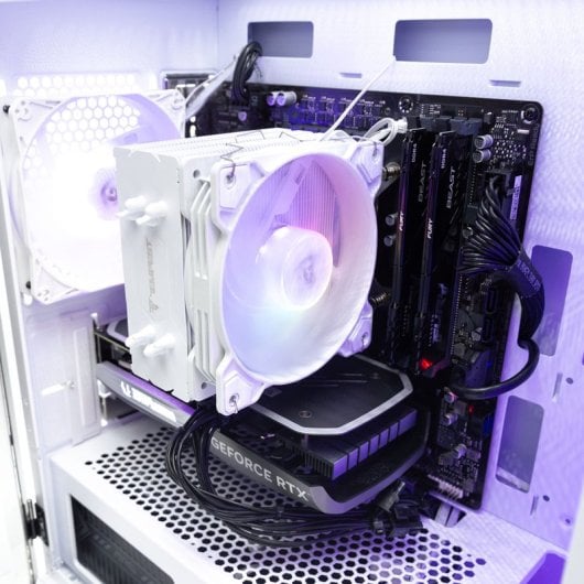 Processeur Intel Core i5-12400F compatible PcCom, 32 Go, SSD 1 To, RTX 4060, Windows 11 Famille - Blanc V2