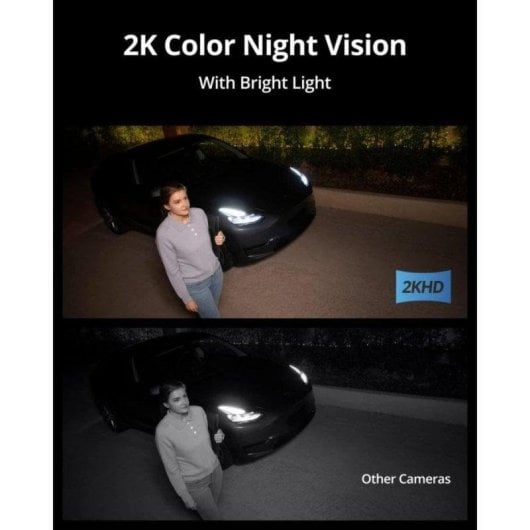 Câmera de vigilância Eufy Wired Wall Light CAM S100 2K Visão Noturna Externa IA Áudio Bidirecional Alarme Controle por Voz