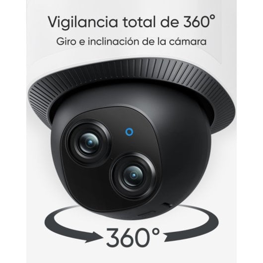 Caméra de sécurité Eufy E340 avec projecteur filaire, panoramique et inclinaison à 360°, enregistrement 24h/24 et 7j/7, double caméra