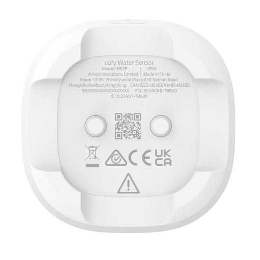 Capteur d'inondation et de gel sans fil Eufy Security 868 MHz compatible avec le système d'alarme Eufy