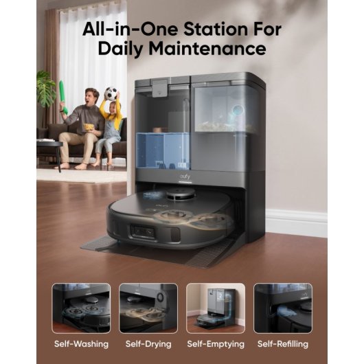 EufyX10 Pro Omni Robot Aspirador Autovaciado 3L 1000W Negro