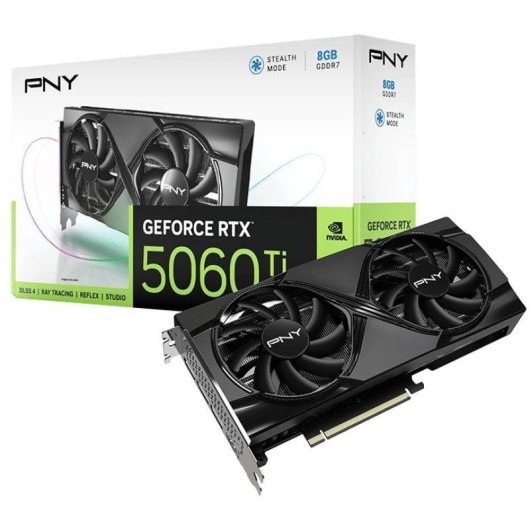 Carte Graphique PNY GeForce RTX 5060 Ti Dual Fan 8GB GDDR7 Reflex 2 RTX AI DLSS4